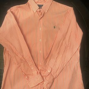 Striped Orange Polo by Ralph Lauren Men's Shirt